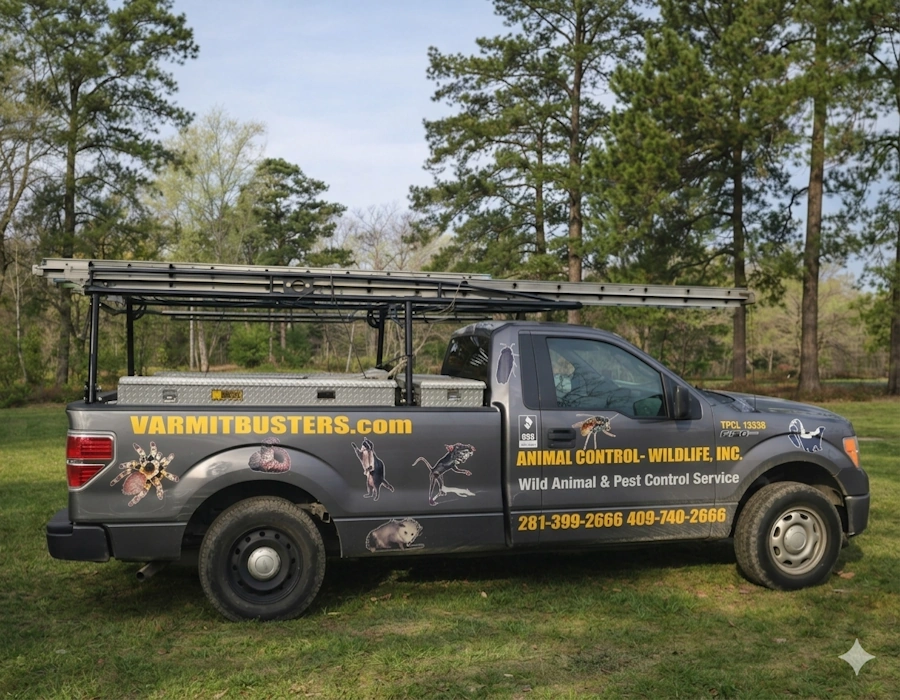 Animal Control Wildlife team licensed and insured Galveston TX call 281.399.2666