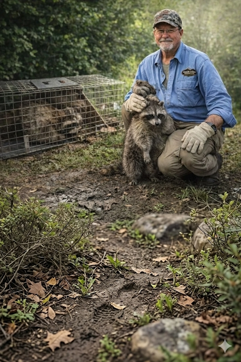 Licensed wildlife trapper with raccoon trap in Galveston and Houston area. Call 281.399.2666